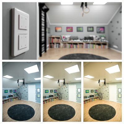 LED PANEL 600x1200 - 2pcs SET, colour temperature adjustable, dimmable, 80W, CRI98, IP54