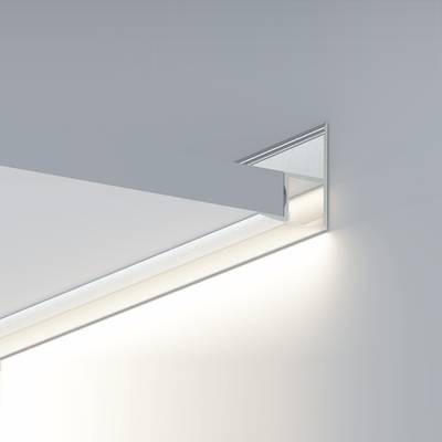 Minimalistisk infälld LED-taklampa, mjuk vit kantbelysning, omgivande sken, modern hembelysning, energieffektiv design.