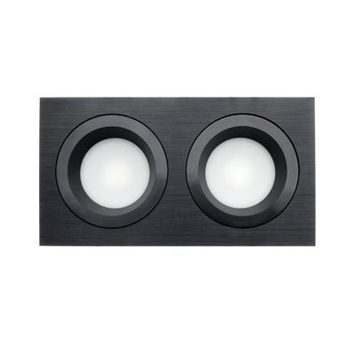 LED taklampa - fast dubbelhölje 223, IP54, justerbar 2700-4000-5600K, dimbar 18W, svart, CRI98.