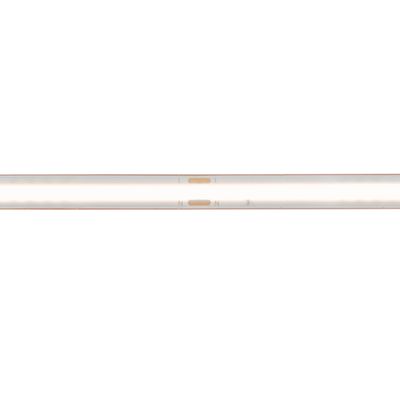 Närbild av en lysrörslampa som framhäver synliga elektriska anslutningar, perfekt för energieffektiva LED-belysningslösningar.