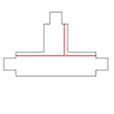 T-stycke - XTS 40-2 SVART