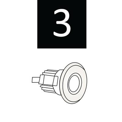 LED taklampsats för fuktiga utrymmen, 3 st 3W spotlights, vit