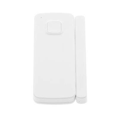 Vit rektangulär LED-belysningskontroll med matchande kontaktdon, placerad på en minimalistisk vit bakgrund för ett modernt och rent utseende.