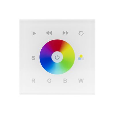 LED väggdimmer/styrning 12-24V RGBW - för LED-lampor, max. 400W