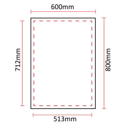 Rektangulär LED-spegelbelysning - HALO 600 CCT, IP55, 15W, 3000-4000-5500K, CRI95 VERTIKAL