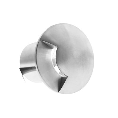 Modern LED-armatur i metall med rund bas och fasade kanter, perfekt för moderna interiörer, isolerad med vit bas.