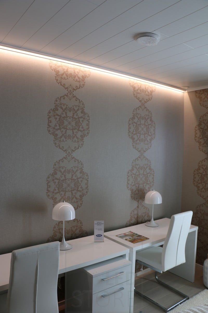 Bostadsmässan 2015: Ledtejp bakom 30 mm list. Ledstore.fi