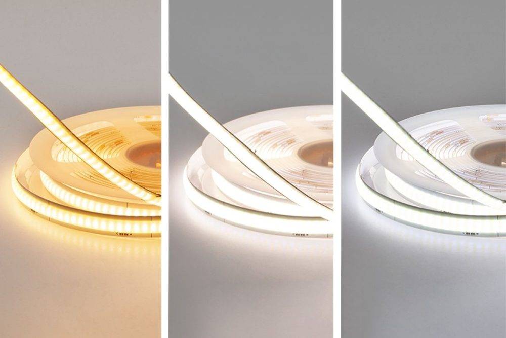 CCT-ledband med olika ljustemperaturer