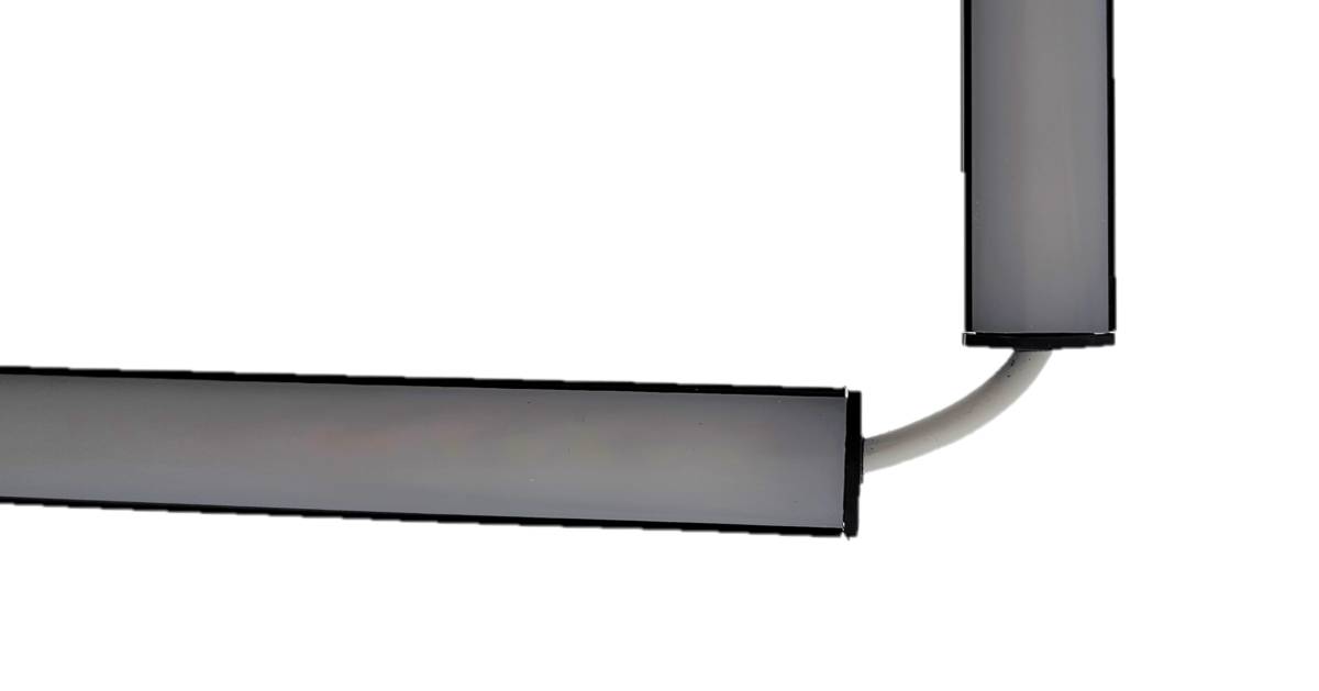 Led-remsa 90 vinkel med lödd lock på toppen
