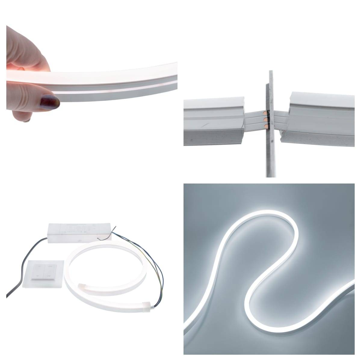 Böjda former med LED är möjliga med LED NEON-remsa.
