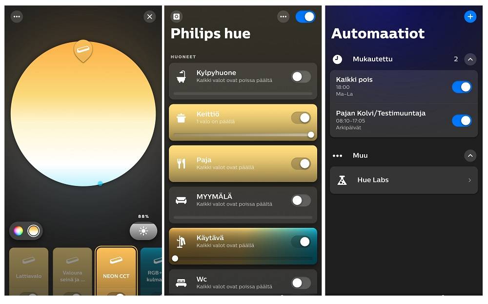 Philips HUE smarta belysning justerar temperaturer