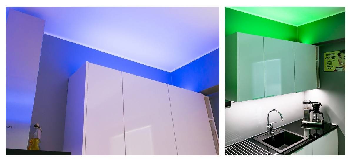 RGB-ledlampa i köket