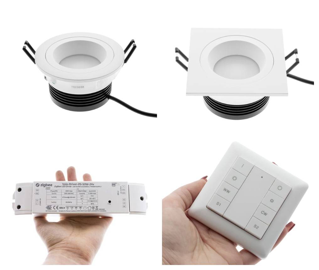 Belysningen i badrummet och andra utrymmen styrdes av Zigbee-enheter