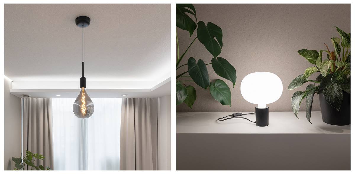 Lumen är olika i två olika dekorativa LED-lampor med glödtråd