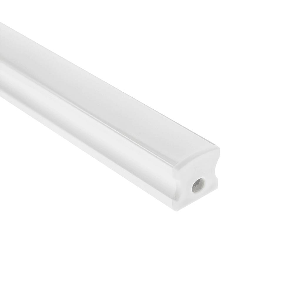 LedStores vita aluminiumprofil för ytmontering