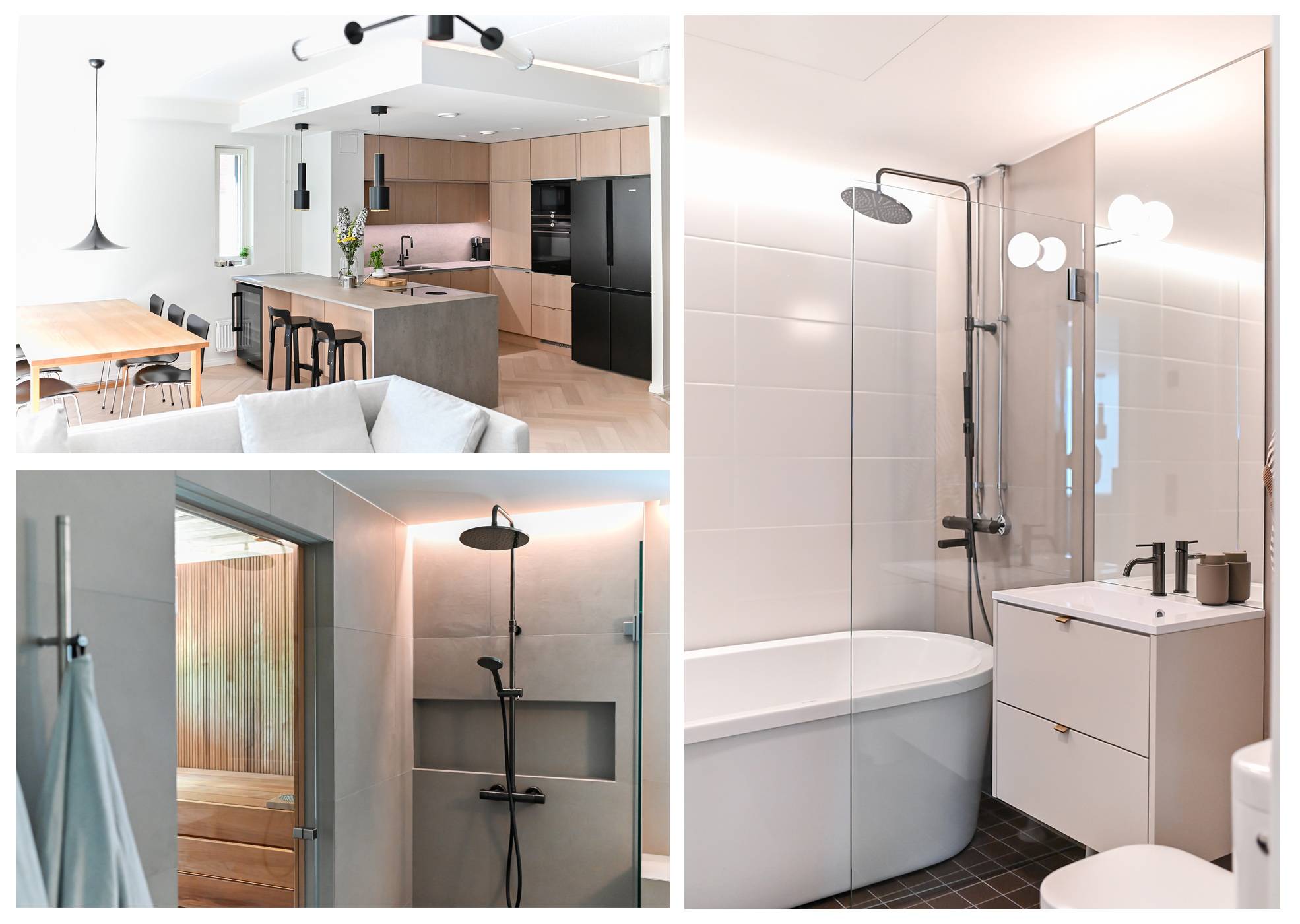 Renovering av ett parhus av Elastra, utförd enligt planerna från en inredningsarkitekt.  