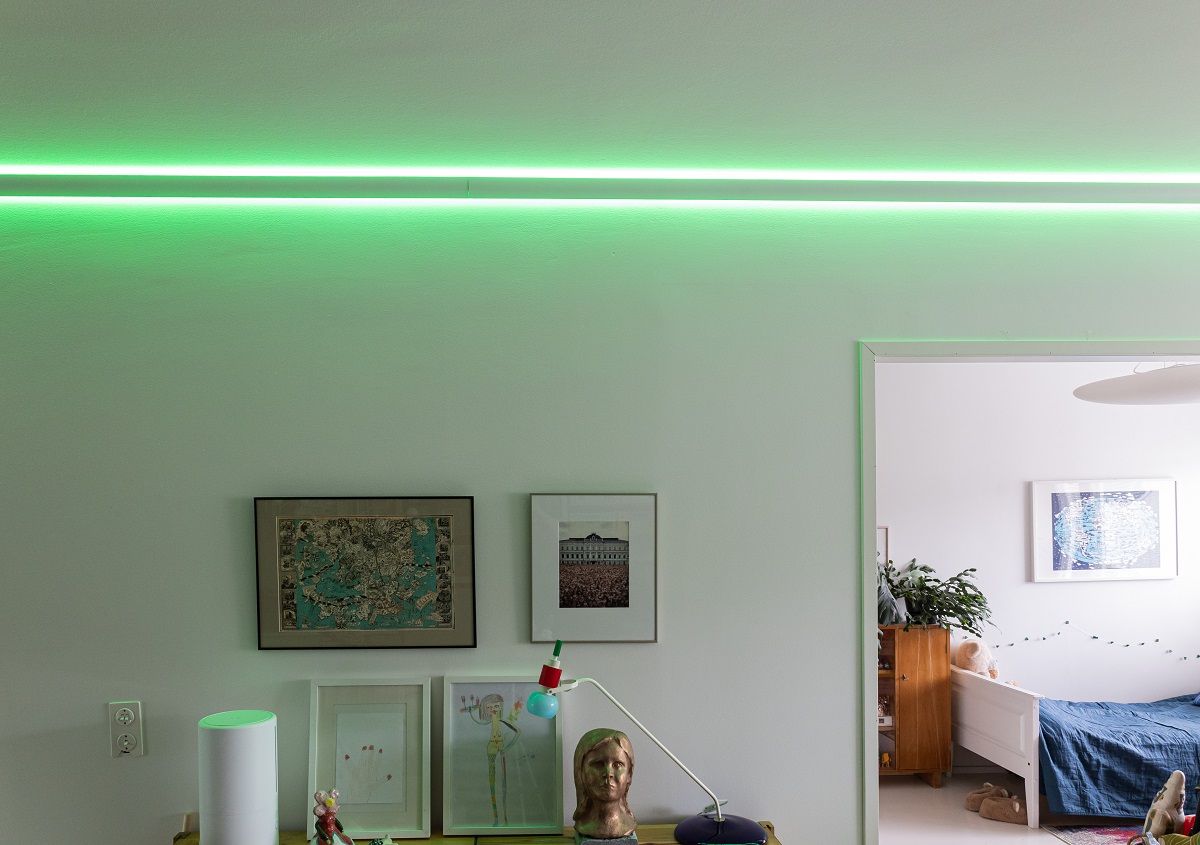 RGB+CCT ledlist i indirekt 3 bågprofil.